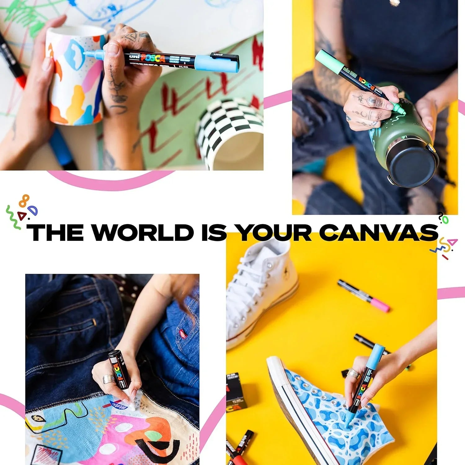 Buy The Best By Artsulli - Art is Long Life Short - Japan Uni POSCA Marker Pen Set Acrylic Graffiti Drawing Permanent Waterproof Children’s
