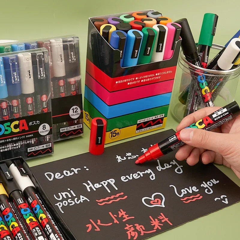 Buy The Best By Artsulli - Art is Long Life Short - Japan Uni POSCA Marker Pen Set Acrylic Graffiti Drawing Permanent Waterproof Children’s