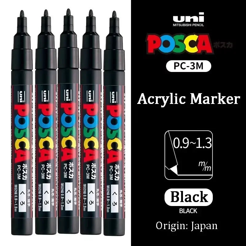 Buy The Best By Artsulli - Art is Long Life Short - Japan Uni POSCA Marker Pen Set Acrylic Graffiti Drawing Permanent Waterproof Children’s