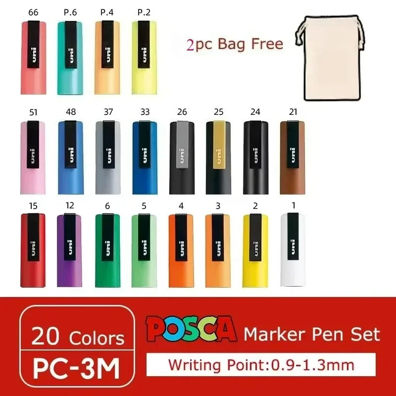 Buy The Best By Artsulli - Art is Long Life Short - Japan Uni POSCA Marker Pen Set Acrylic Graffiti Drawing Permanent Waterproof Children’s