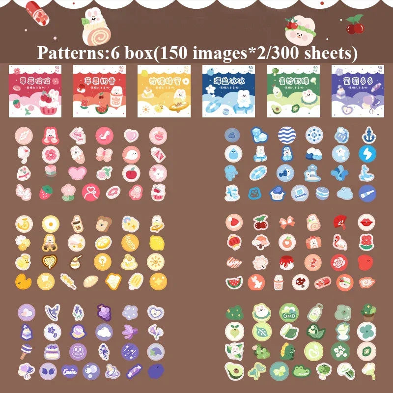 Buy The Best By Artsulli - Art is Long Life Short - JIANQI 300pcs/pack Cute Stickers Film Paper Junk Journal Collage DIY Photo Album Craft