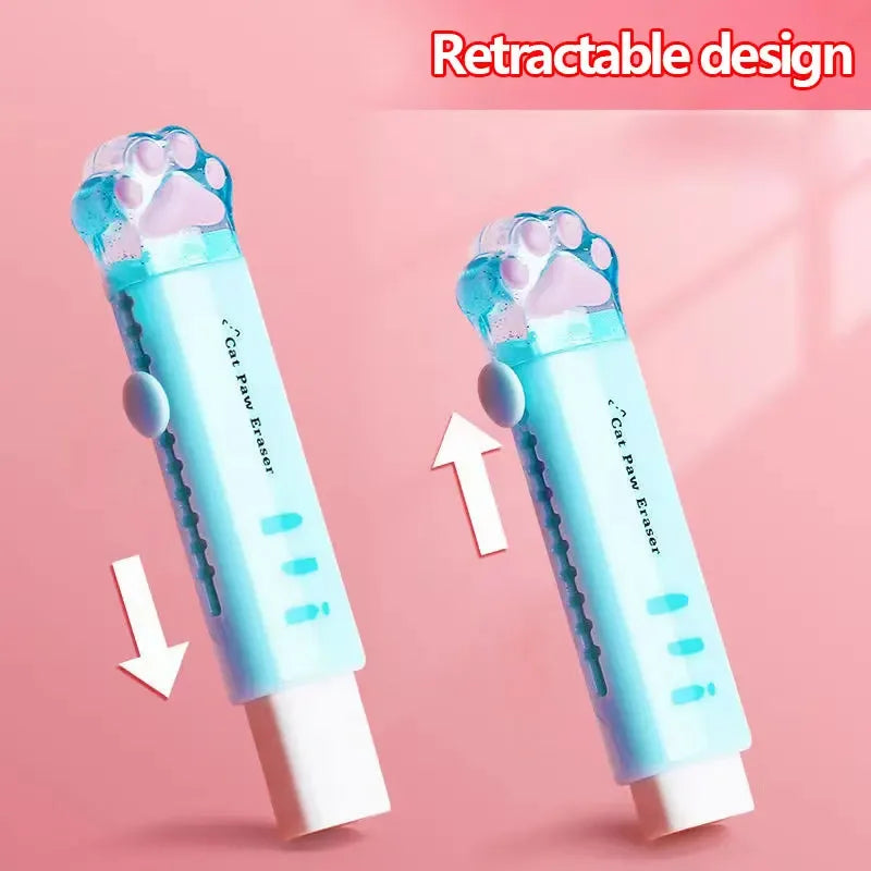 Buy The Best By Artsulli - Art is Long Life Short - Kawaii Retractable Eraser Cute Cat Korean Stationery Rubber Drawing Erasers Children’s