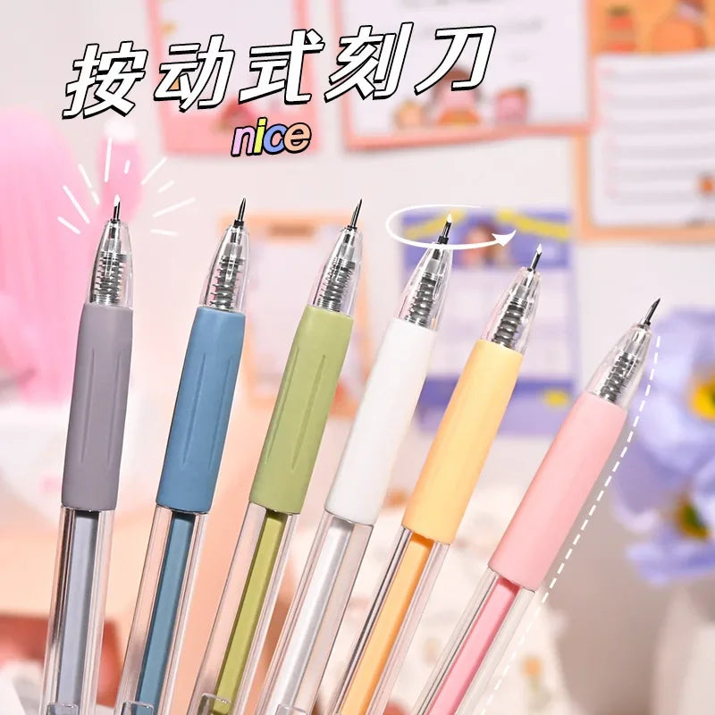Buy The Best By Artsulli - Art is Long Life Short - Kawaii Utility Knife Pen Cut Stickers Scrapbooking Cutting Tool Express Box School