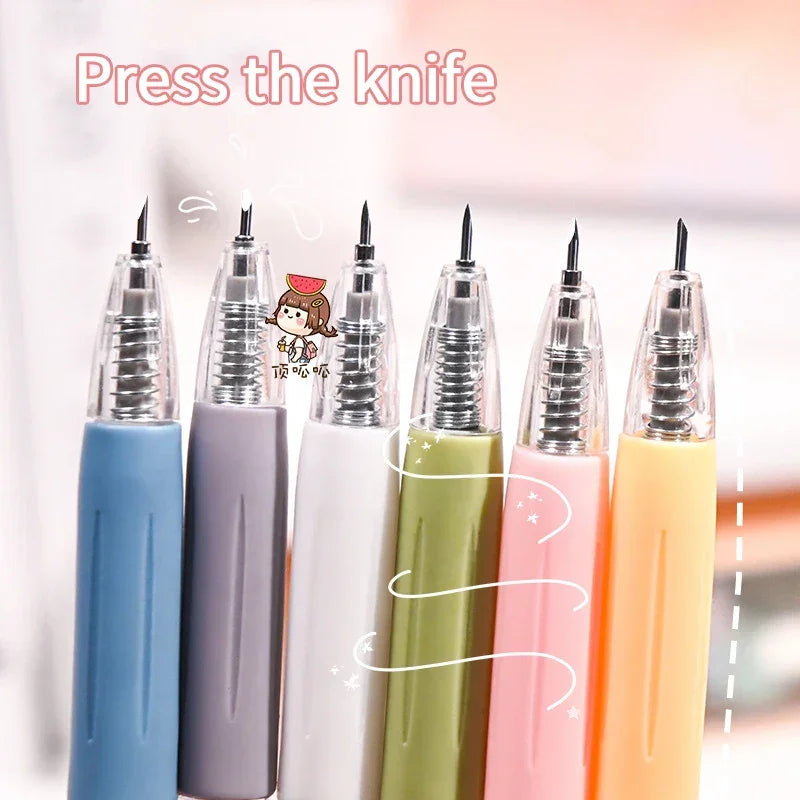 Buy The Best By Artsulli - Art is Long Life Short - Kawaii Utility Knife Pen Cut Stickers Scrapbooking Cutting Tool Express Box School