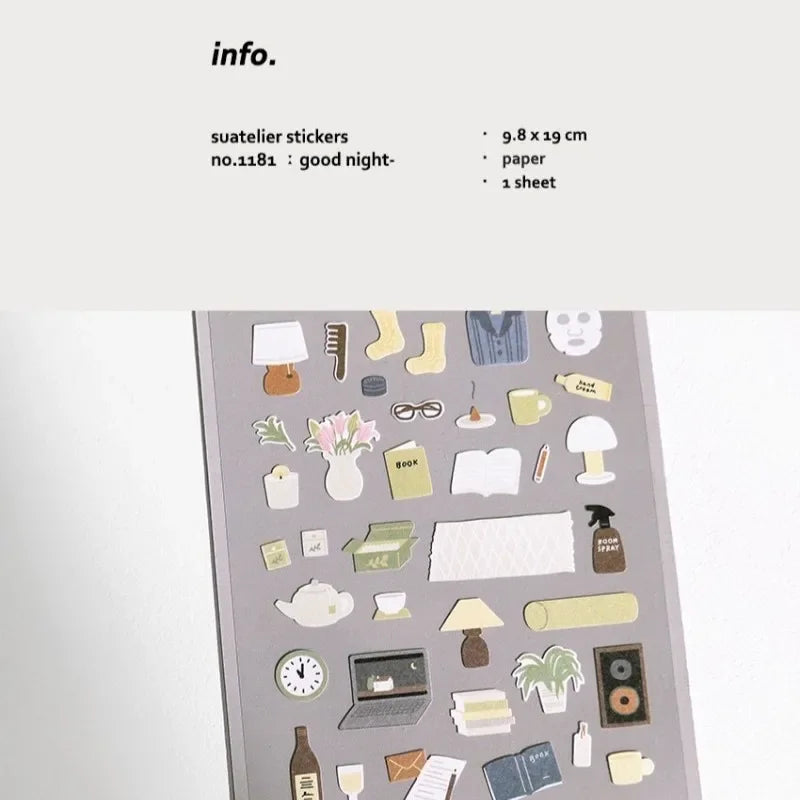Buy The Best By Artsulli - Art is Long Life Short - Korean Import Original Suatelier Good Night Paper Stickers Scrapbooking Diy Journal