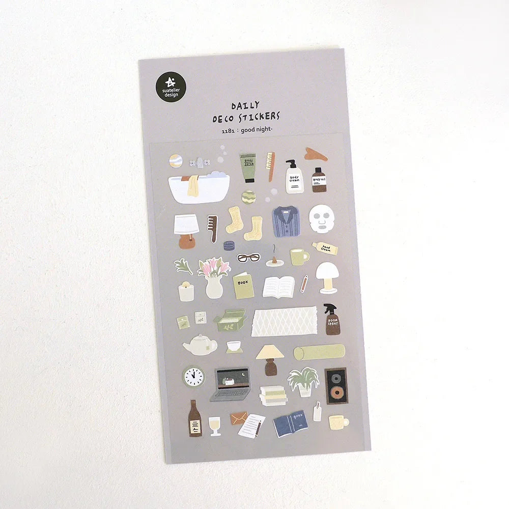 Buy The Best By Artsulli - Art is Long Life Short - Korean Import Original Suatelier Good Night Paper Stickers Scrapbooking Diy Journal