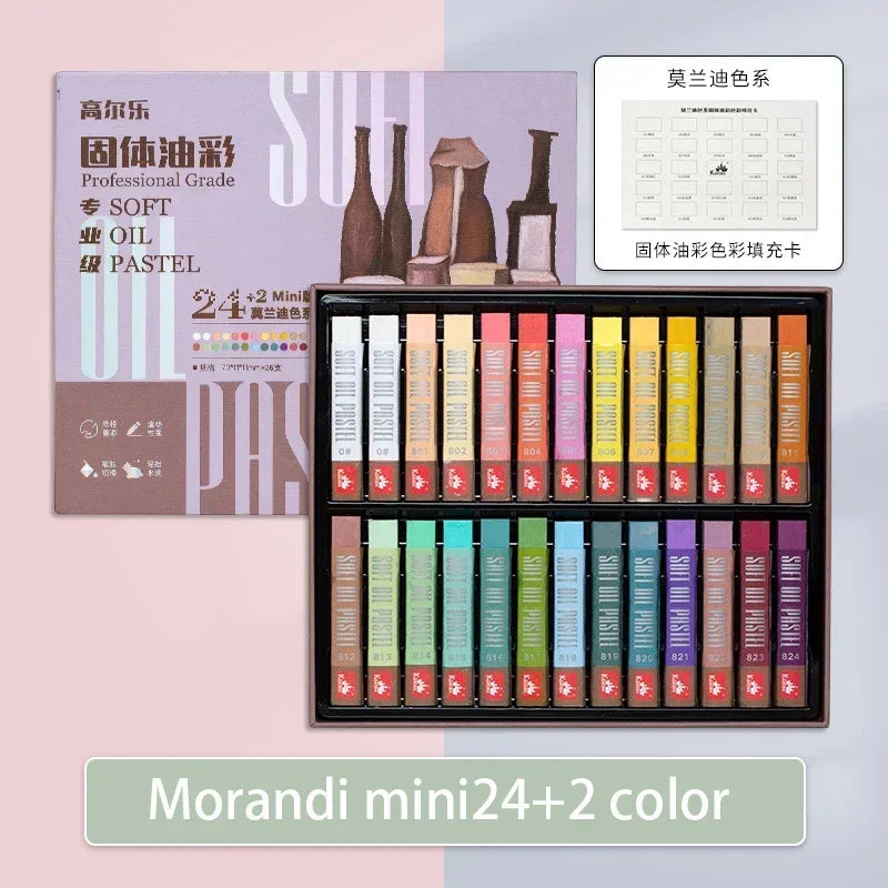 Buy The Best By Artsulli - Art is Long Life Short - Kuelox Artistic Soft Oil Pastels Mini Professional Solid Oily Water-Soluble Painting