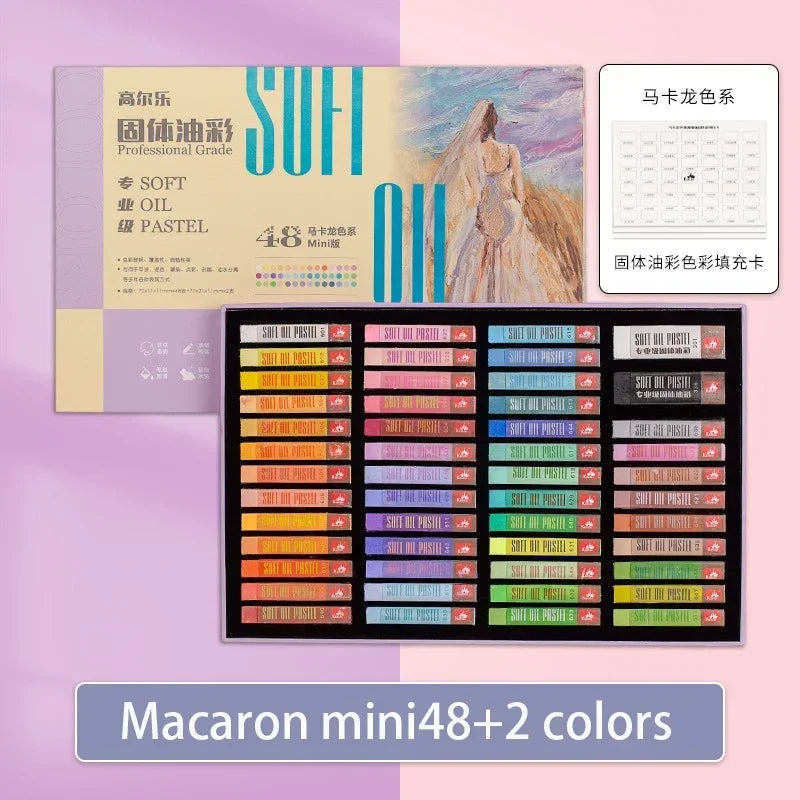 Buy The Best By Artsulli - Art is Long Life Short - Kuelox Artistic Soft Oil Pastels Mini Professional Solid Oily Water-Soluble Painting