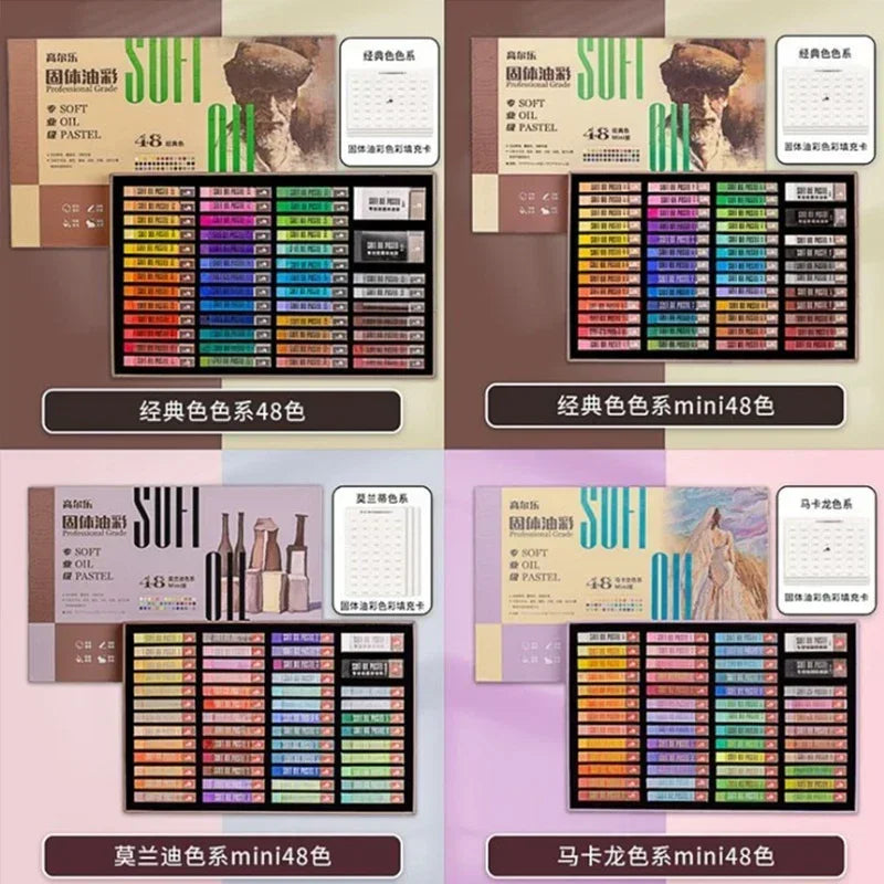 Buy The Best By Artsulli - Art is Long Life Short - Kuelox Artistic Soft Oil Pastels Mini Professional Solid Oily Water-Soluble Painting