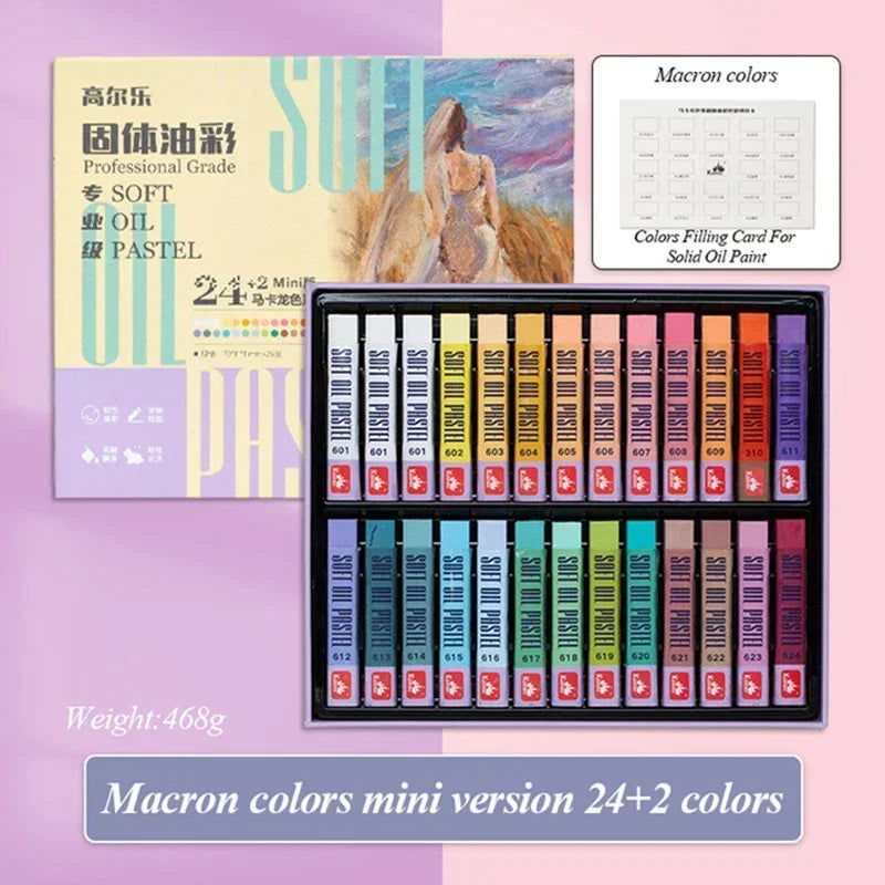 Buy The Best By Artsulli - Art is Long Life Short - Kuelox Artistic Soft Oil Pastels Mini Professional Solid Oily Water-Soluble Painting