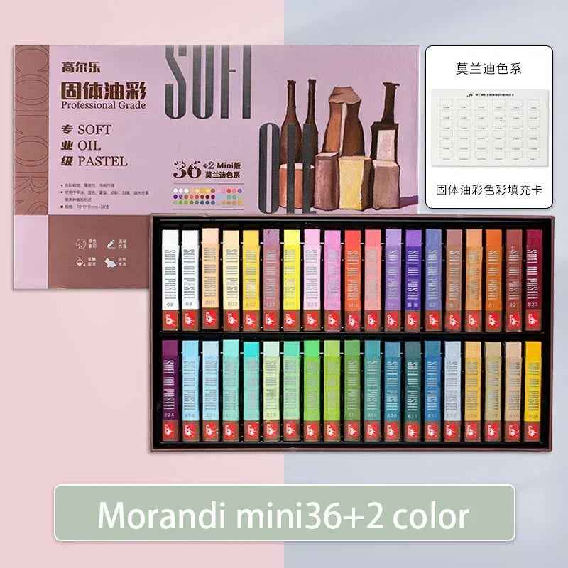 Buy The Best By Artsulli - Art is Long Life Short - Kuelox Artistic Soft Oil Pastels Mini Professional Solid Oily Water-Soluble Painting