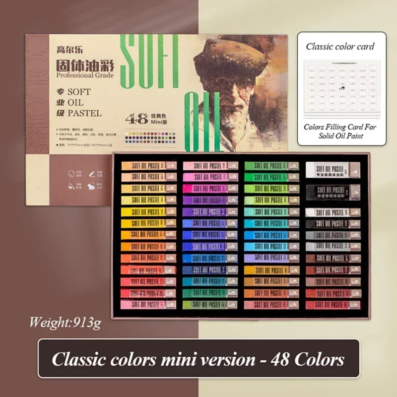 Buy The Best By Artsulli - Art is Long Life Short - Kuelox Artistic Soft Oil Pastels Mini Professional Solid Oily Water-Soluble Painting