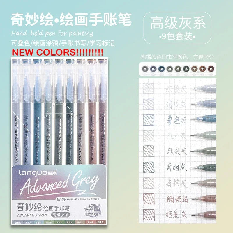 Buy The Best By Artsulli - Art is Long Life Short - Languo 198/9 Colors Morandi Gel Pen Student Diary Scrapbook Painting DIY Set Color