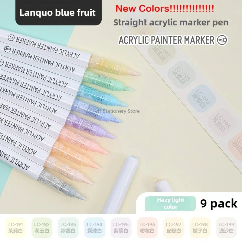 Buy The Best By Artsulli - Art is Long Life Short - Languo 207/9 Direct Liquid Acrylic Paint Pens Brush Color Marker Pen for Rock Painting