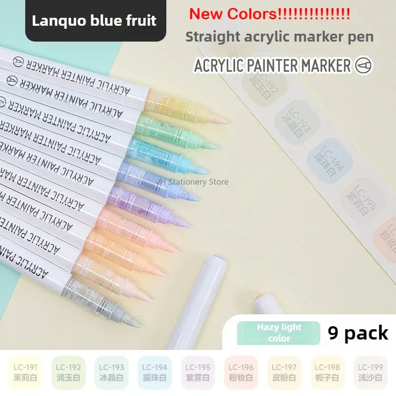 Buy The Best By Artsulli - Art is Long Life Short - LANGUO 240/9 Colors Acrylic Color Markers Direct Liquid Paint Marker Pen DIY Drawing