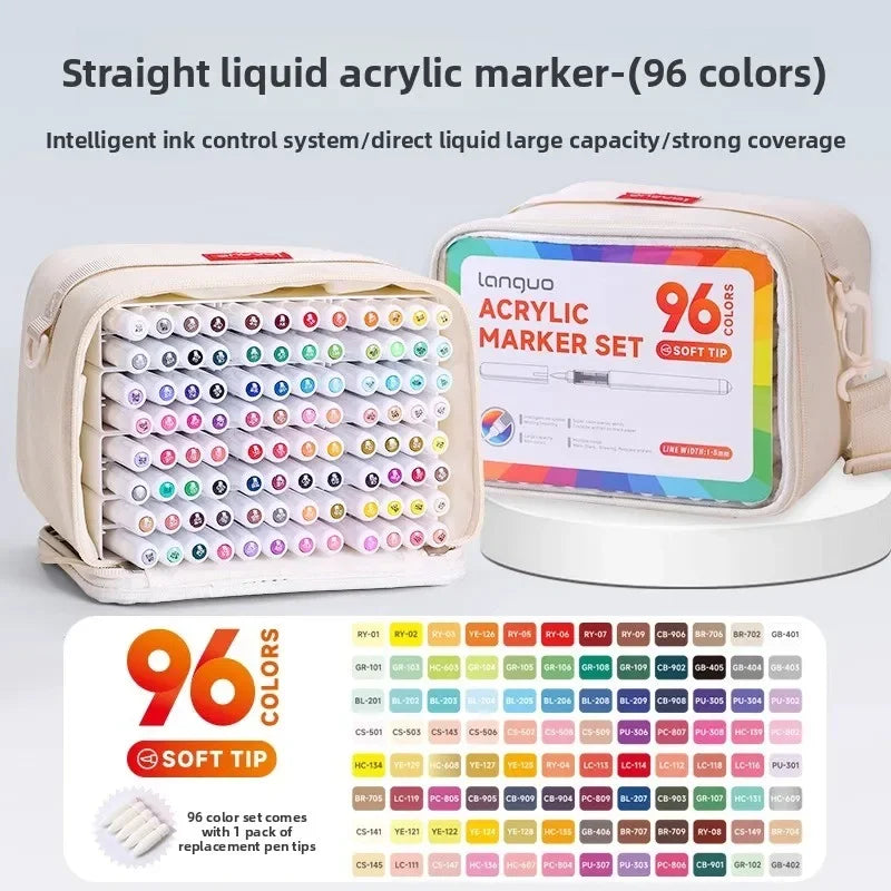 Buy The Best By Artsulli - Art is Long Life Short - LANGUO 240/9 Colors Acrylic Color Markers Direct Liquid Paint Marker Pen DIY Drawing