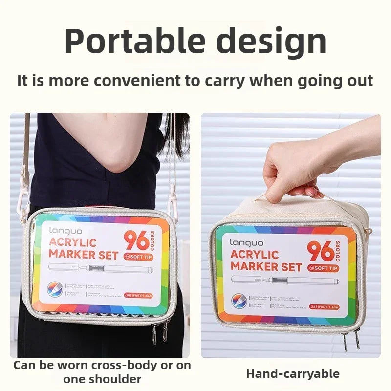 Buy The Best By Artsulli - Art is Long Life Short - LANGUO 240/9 Colors Acrylic Color Markers Direct Liquid Paint Marker Pen DIY Drawing