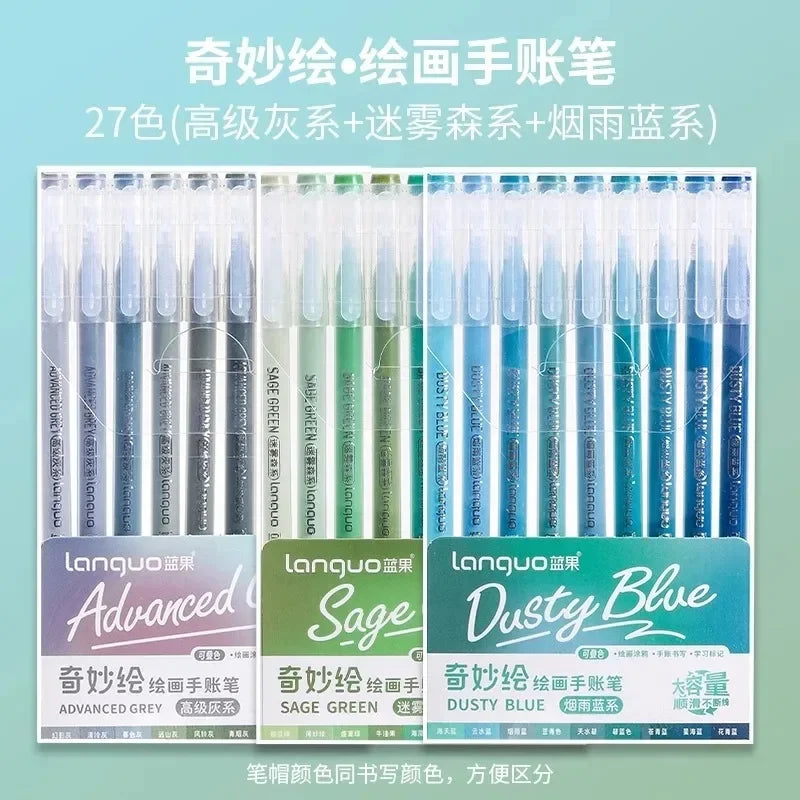 Buy The Best By Artsulli - Art is Long Life Short - LANGUO 288/9 Colors Direct Liquid Acrylic Markers Brush Marker Pen for Painting Stone