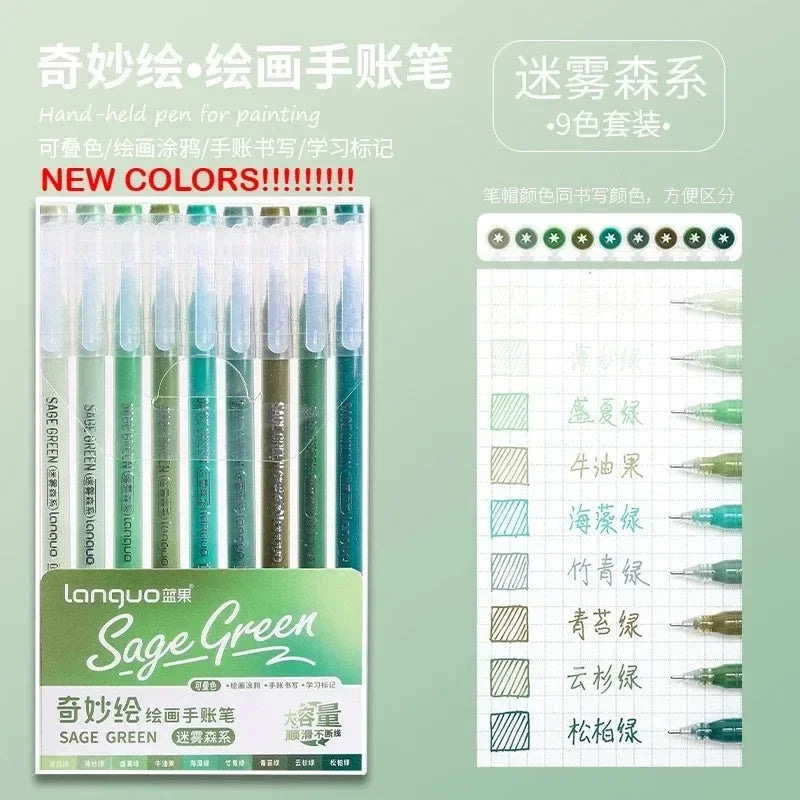 Buy The Best By Artsulli - Art is Long Life Short - LANGUO 288/9 Colors Direct Liquid Acrylic Markers Brush Marker Pen for Painting Stone