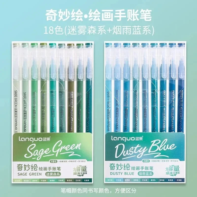 Buy The Best By Artsulli - Art is Long Life Short - LANGUO 288/9 Colors Direct Liquid Acrylic Markers Brush Marker Pen for Painting Stone