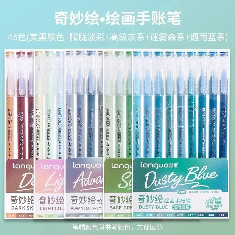 Buy The Best By Artsulli - Art is Long Life Short - LANGUO 288/9 Colors Direct Liquid Acrylic Markers Brush Marker Pen for Painting Stone