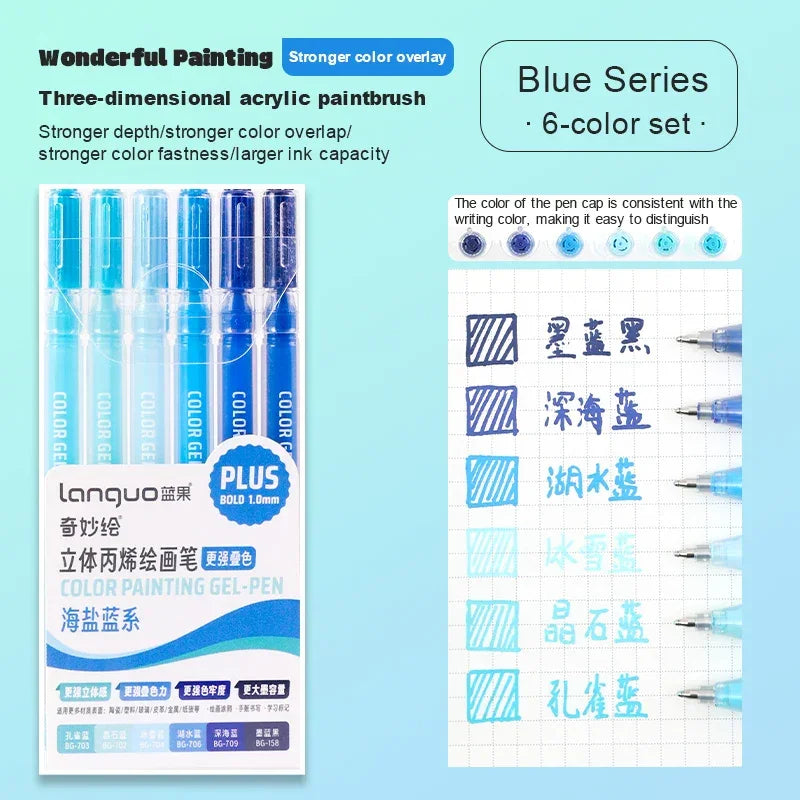 Buy The Best By Artsulli - Art is Long Life Short - Languo 3D Acrylic Gel Pen Large Capacity 1.0mm Painting Drawing Markers Writing Student