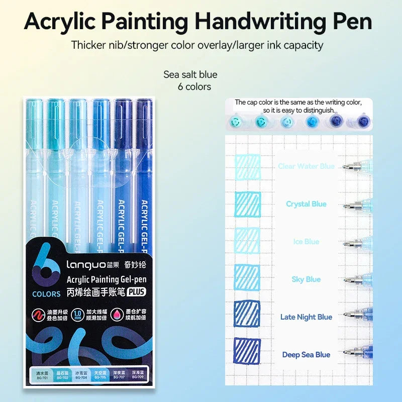 Buy The Best By Artsulli - Art is Long Life Short - Languo 90 Colors Painting Acrylic Gel Pens Large Capacity Ink Pen for Drawing Diary Diy