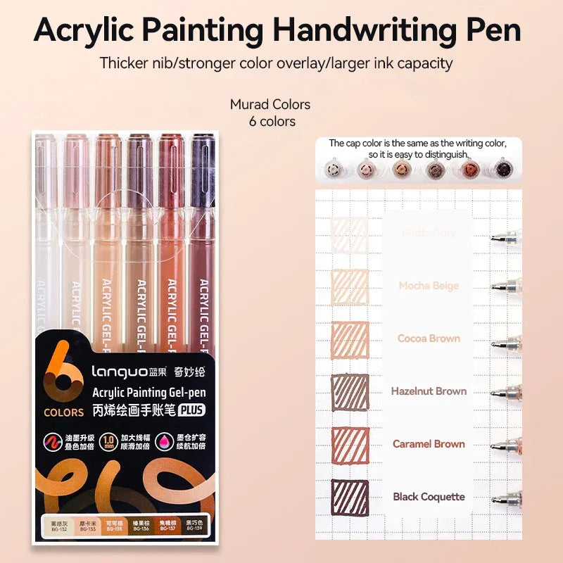 Buy The Best By Artsulli - Art is Long Life Short - Languo 90 Colors Painting Acrylic Gel Pens Large Capacity Ink Pen for Drawing Diary Diy