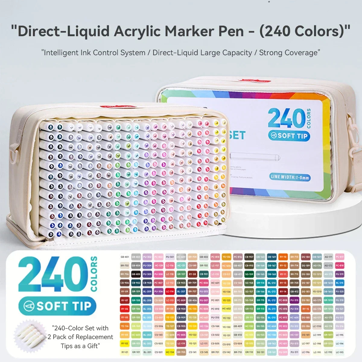 Buy The Best By Artsulli - Art is Long Life Short - LANGUO 96-288 Colors Direct Liquid Acrylic Paint Pens Brush Marker Pen for Painting