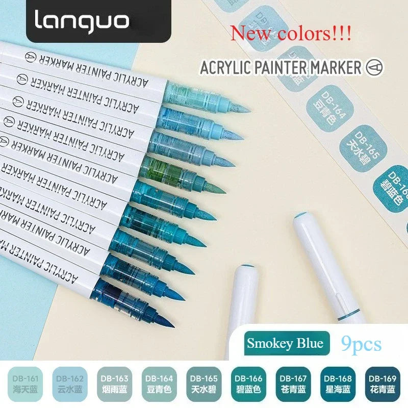 Buy The Best By Artsulli - Art is Long Life Short - Languo Acrylic Markers Set Can Be Stacking Color Intelligent Control Ink Pens Supplies