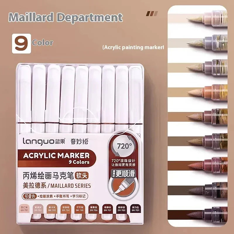 Buy The Best By Artsulli - Art is Long Life Short - Languo Acrylic Markers Set Can Be Stacking Color Intelligent Control Ink Pens Supplies