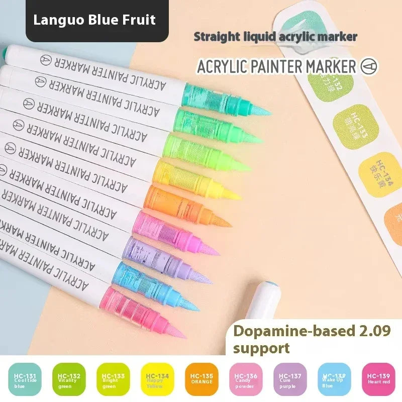 Buy The Best By Artsulli - Art is Long Life Short - Languo Acrylic Markers Set Can Be Stacking Color Intelligent Control Ink Pens Supplies