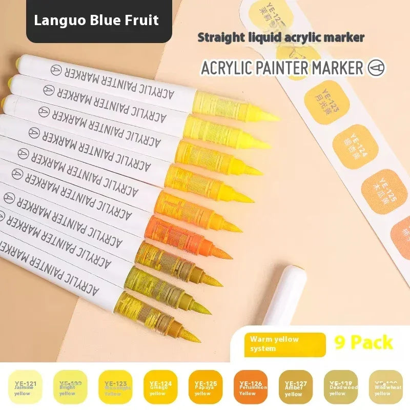 Buy The Best By Artsulli - Art is Long Life Short - Languo Acrylic Markers Set Can Be Stacking Color Intelligent Control Ink Pens Supplies