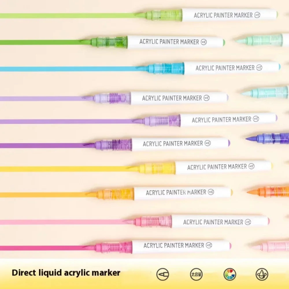 Buy The Best By Artsulli - Art is Long Life Short - Languo Acrylic Markers Set Can Be Stacking Color Intelligent Control Ink Pens Supplies