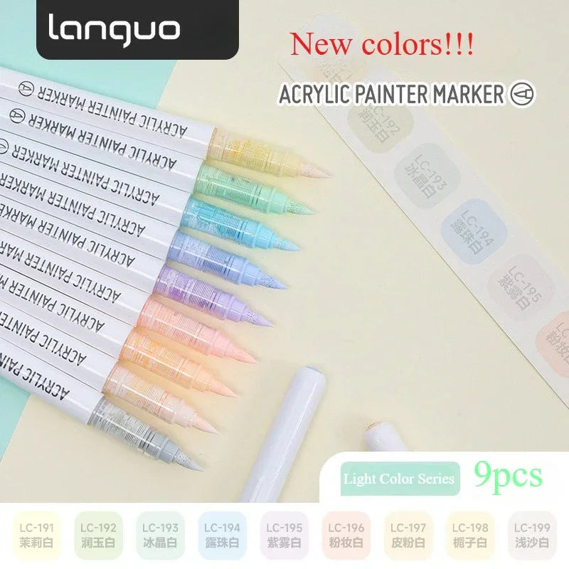 Buy The Best By Artsulli - Art is Long Life Short - Languo Acrylic Markers Set Can Be Stacking Color Intelligent Control Ink Pens Supplies