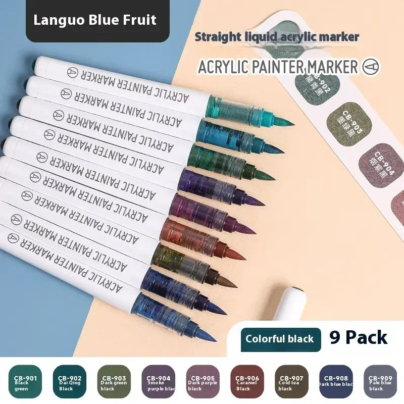 Buy The Best By Artsulli - Art is Long Life Short - Languo Acrylic Markers Set Can Be Stacking Color Intelligent Control Ink Pens Supplies
