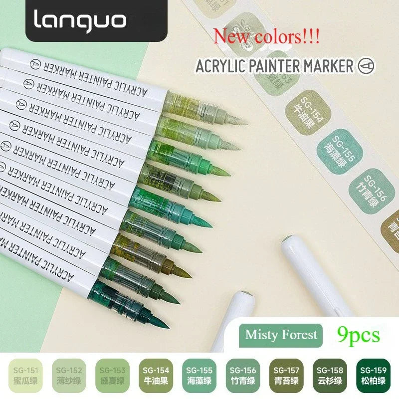 Buy The Best By Artsulli - Art is Long Life Short - Languo Acrylic Markers Set Can Be Stacking Color Intelligent Control Ink Pens Supplies