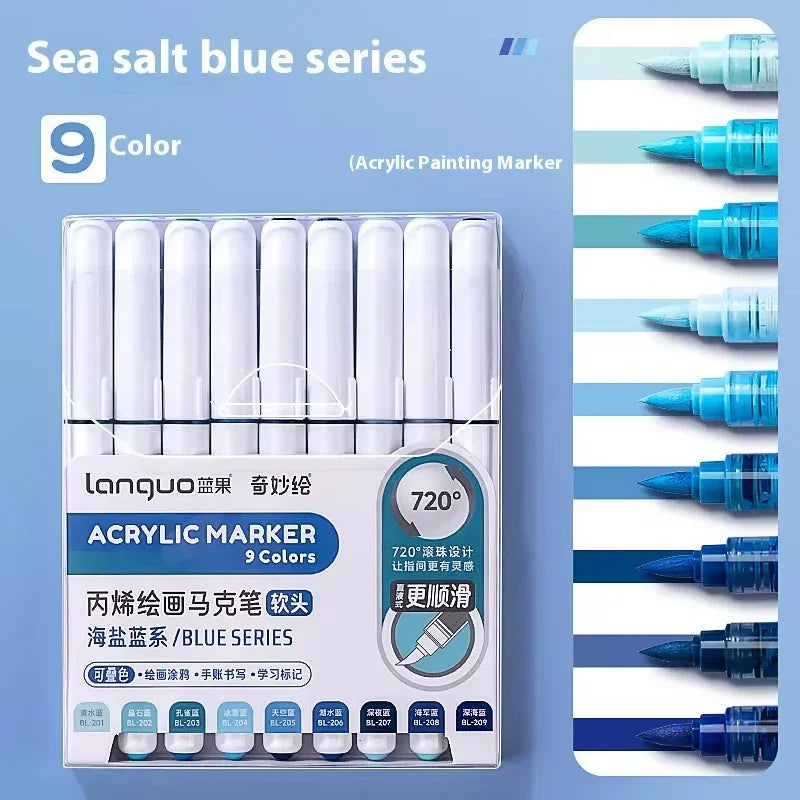 Buy The Best By Artsulli - Art is Long Life Short - Languo Acrylic Markers Set Can Be Stacking Color Intelligent Control Ink Pens Supplies