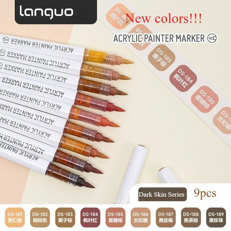 Buy The Best By Artsulli - Art is Long Life Short - Languo Acrylic Markers Set Can Be Stacking Color Intelligent Control Ink Pens Supplies