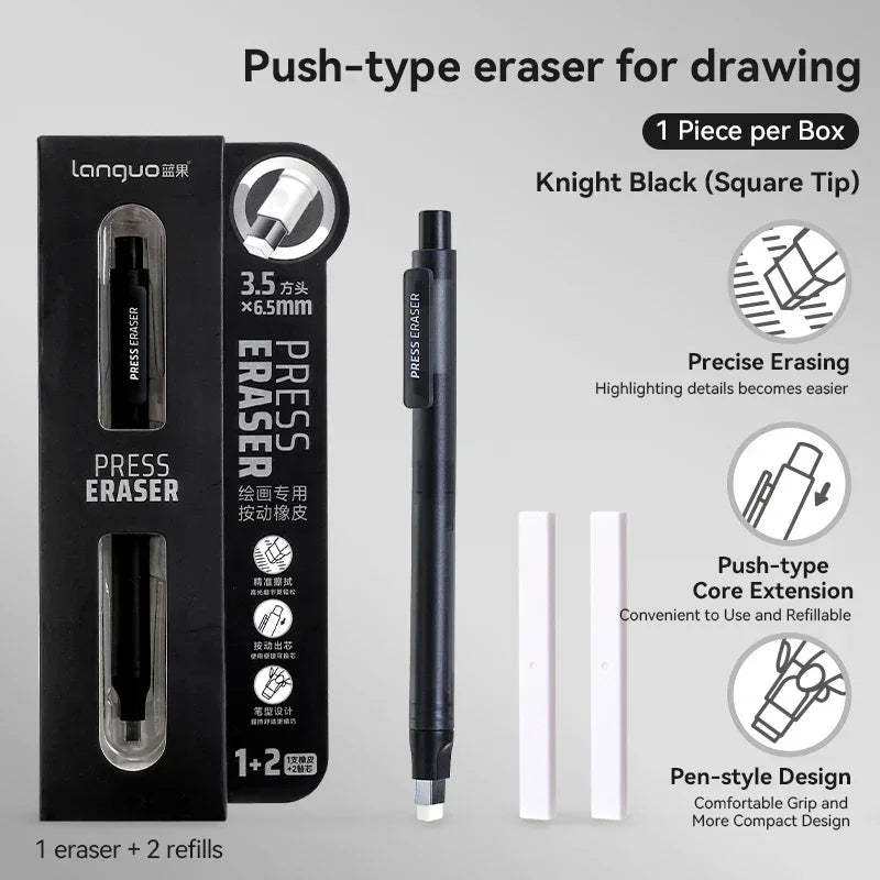 Buy The Best By Artsulli - Art is Long Life Short - Languo Eraser Retractable Automatic Pencil Rubber High Precision Correction Highlight
