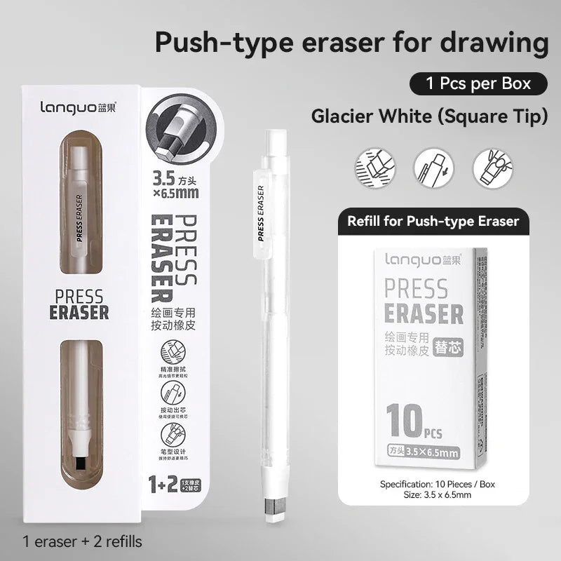 Buy The Best By Artsulli - Art is Long Life Short - Languo Eraser Retractable Automatic Pencil Rubber High Precision Correction Highlight