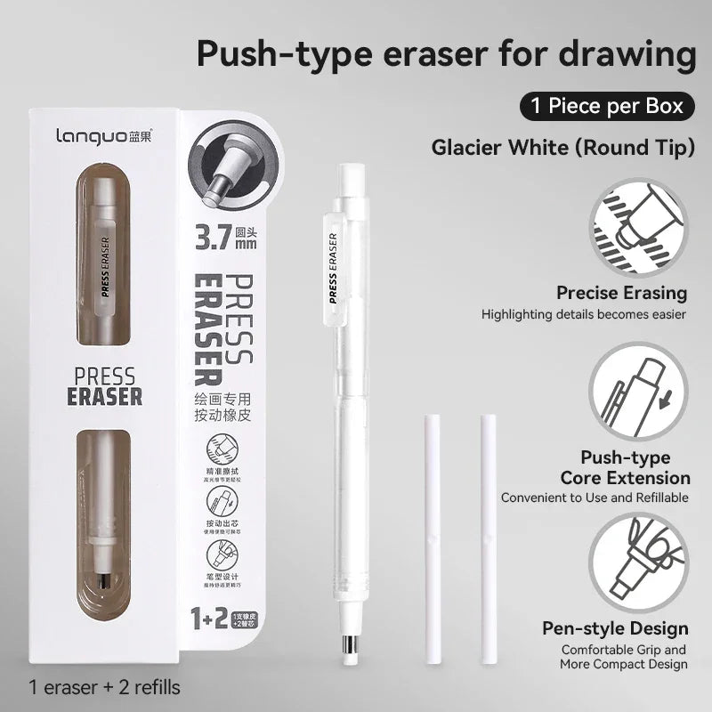 Buy The Best By Artsulli - Art is Long Life Short - Languo Eraser Retractable Automatic Pencil Rubber High Precision Correction Highlight