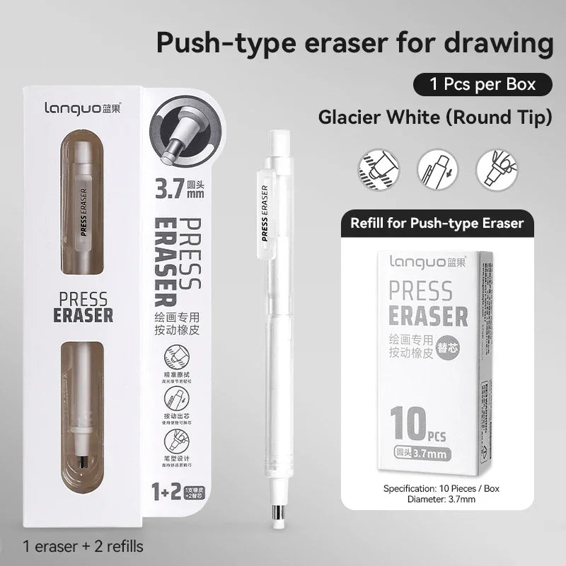 Buy The Best By Artsulli - Art is Long Life Short - Languo Eraser Retractable Automatic Pencil Rubber High Precision Correction Highlight