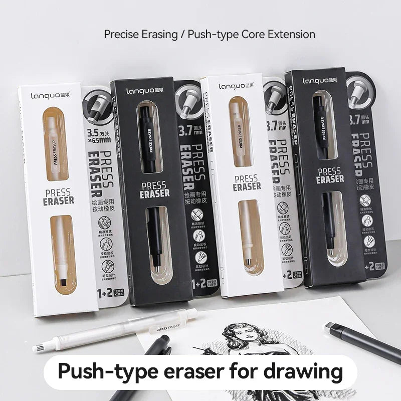 Buy The Best By Artsulli - Art is Long Life Short - Languo Eraser Retractable Automatic Pencil Rubber High Precision Correction Highlight