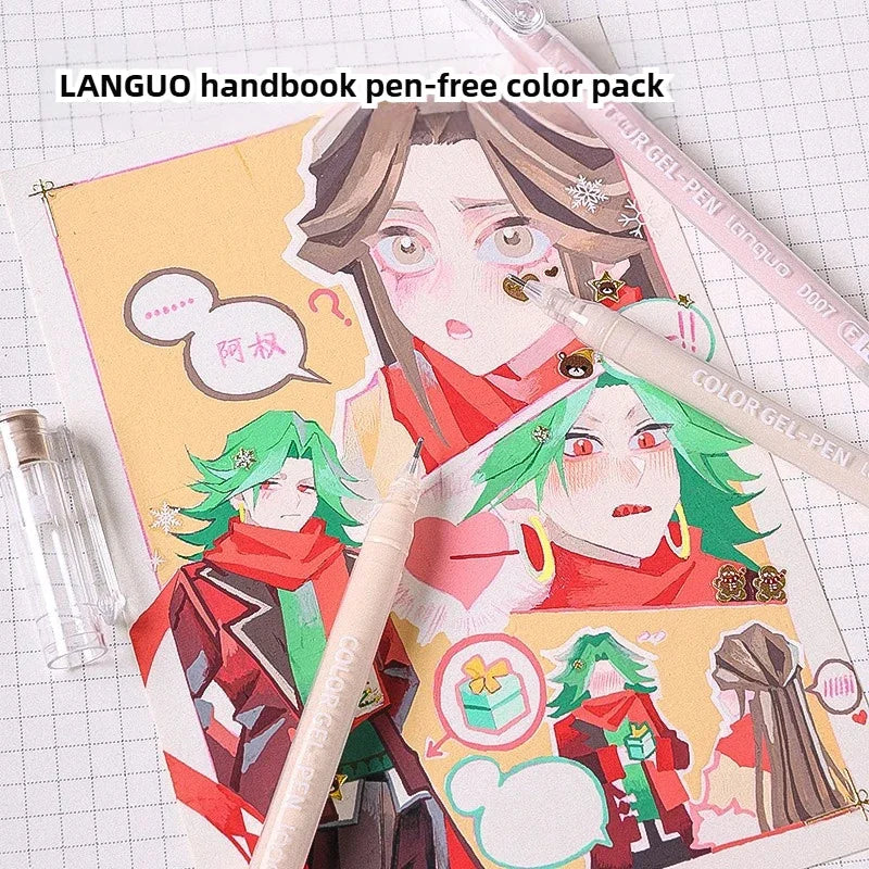 Buy The Best By Artsulli - Art is Long Life Short - LANGUO High-Capacity Overlayable Skin Tone Black Drawing Gel Pens for Marker