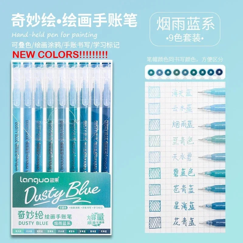 Buy The Best By Artsulli - Art is Long Life Short - LANGUO New Colors 45/9 Morandi Gel Pen Student Diary Scrapbook Painting DIY Set Color