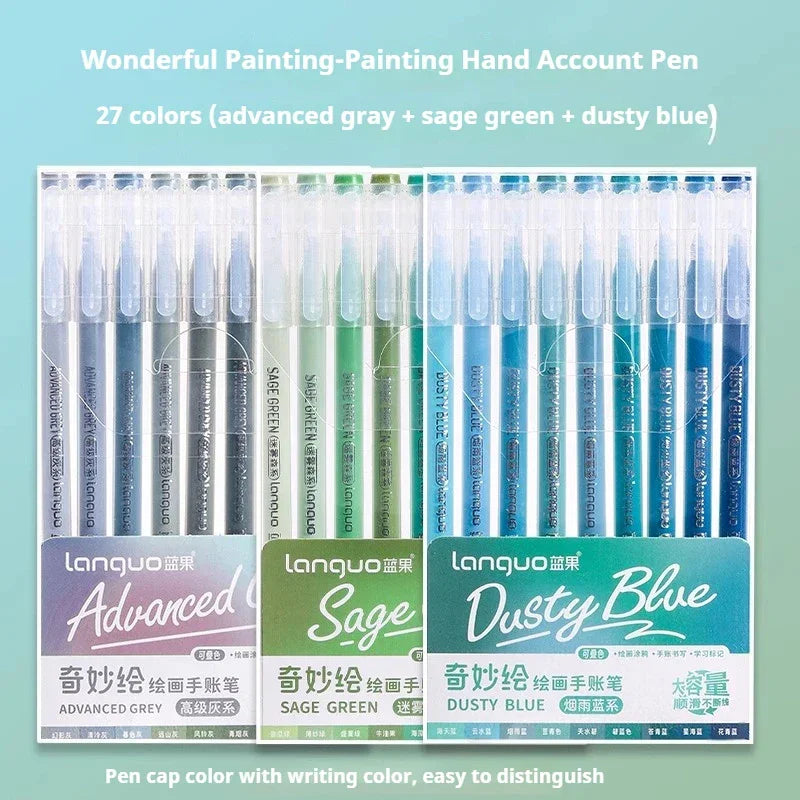 Buy The Best By Artsulli - Art is Long Life Short - LANGUO New Colors 72/9 Morandi Gel Pen Student Diary Scrapbook Painting DIY Set Color