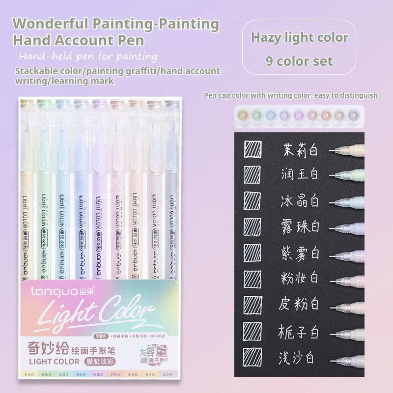 Buy The Best By Artsulli - Art is Long Life Short - LANGUO New Colors 72/9 Morandi Gel Pen Student Diary Scrapbook Painting DIY Set Color