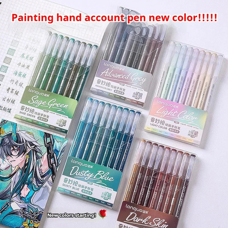 Buy The Best By Artsulli - Art is Long Life Short - LANGUO New Colors 72/9 Morandi Gel Pen Student Diary Scrapbook Painting DIY Set Color