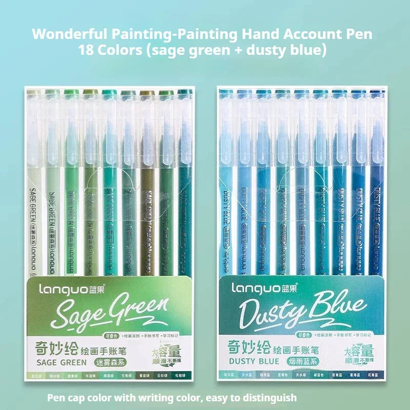 Buy The Best By Artsulli - Art is Long Life Short - LANGUO New Colors 72/9 Morandi Gel Pen Student Diary Scrapbook Painting DIY Set Color